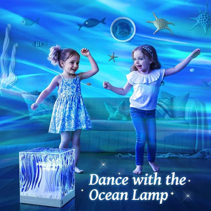 "Flame Flower" Bedroom Mood Light — Creative Water Ripple Projection Lamp