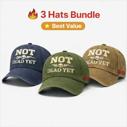 💥Up to 50% Off! 🧢NOT DEAD YET Veteran Dad Hat
