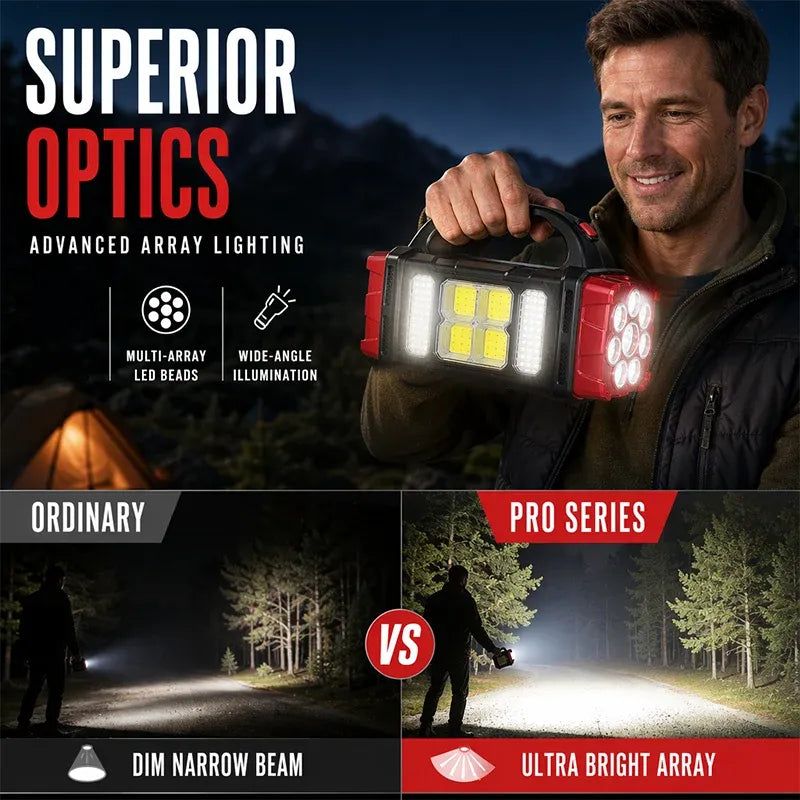 📢📢50% OFF !! ⏰Waterproof, impact-resistant, and bright enough to light up the whole campsite. 🔦Handheld solar flashlight