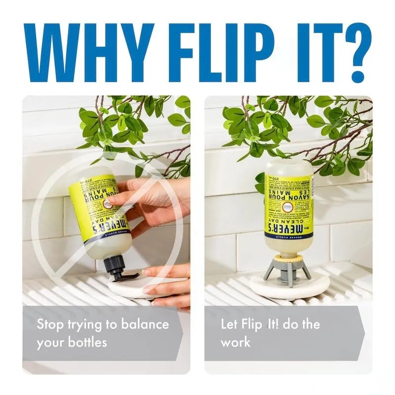 ✅ Flip & Flow! Bottle Emptying Caps 💧 - 6 Bottle Pack - Comes with Adapters for Any Screw Cap Size 🎯