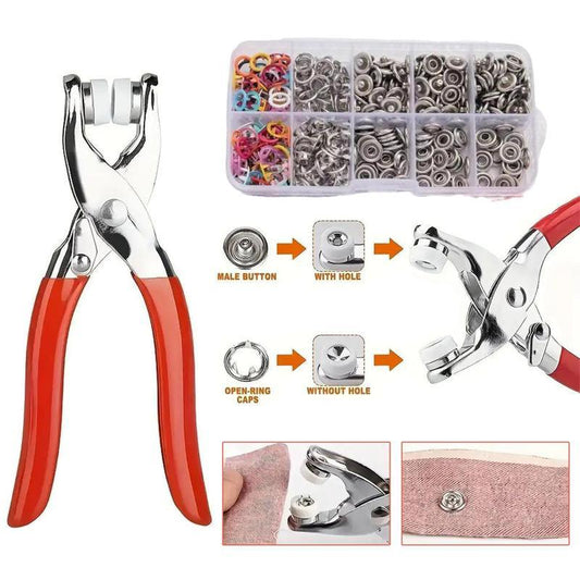 🔥50% DE DESCUENTO🔥 100 hebillas metálicas invisibles de colores y 1 tenaza de presión manual