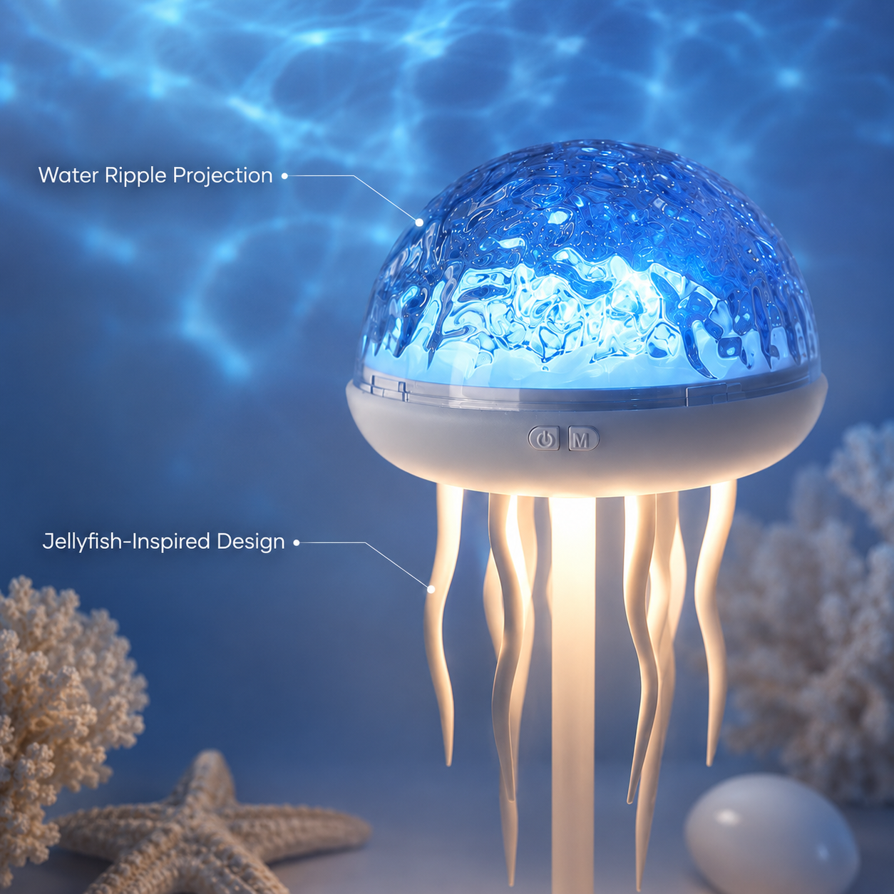 Lámpara de Proyección Medusa Aurora Océano