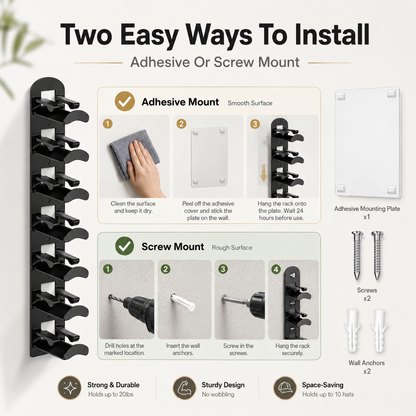 Hat Organizer for Wall 🧢 Holds 10 Hats per Rack