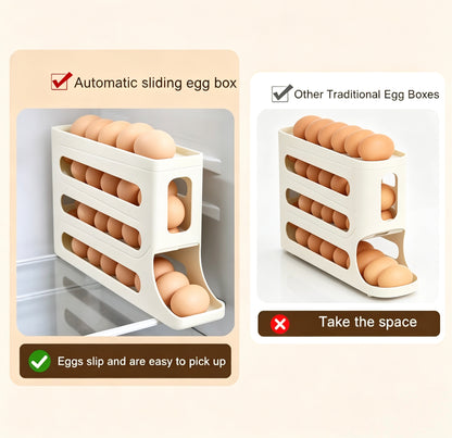 Egg Holder for Fridge, Eggs Dispenser Auto Rolling