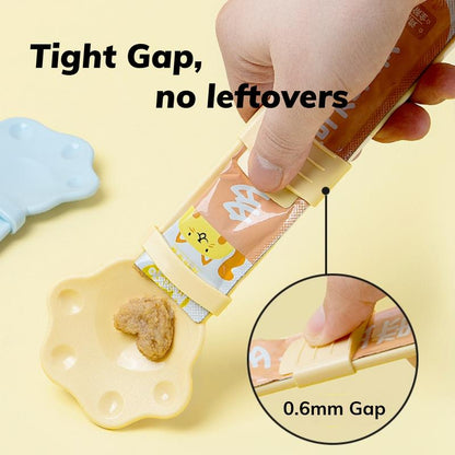 🎉 Cuchara Extensible para Snacks de Gato con Forma de Patita | Alimentador sin Desperdicios para Mascotas 🎉