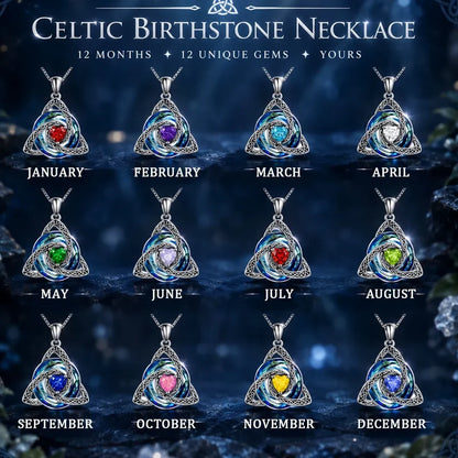 Birthstone Celtic Knot Necklace for Women