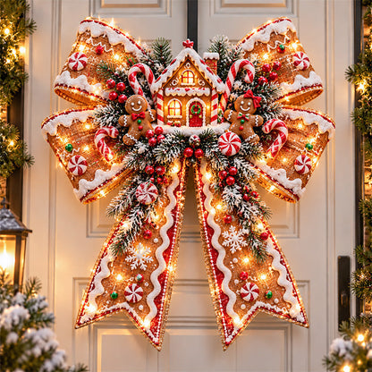 🎀🎄Big & Bright Holiday Bows – A Glowing Christmas Welcome