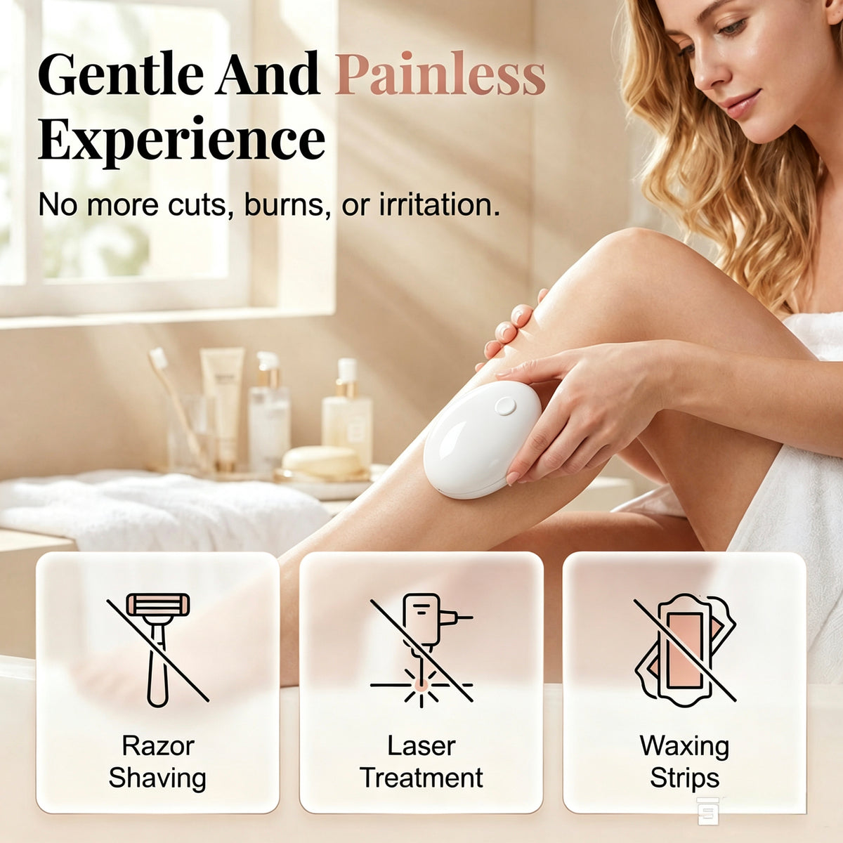 ✨49% OFF NOW! Palm‑Fit Hair Eraser for Quick At‑Home Grooming, Painless Crystal Hair Remover, Eco‑Friendly Reusable Physical Hair Removal Tool for Legs, Arms & Body
