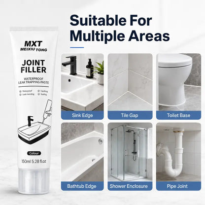 Waterproof Joint Filler for Kitchen & Bathroom, Includes Scraper