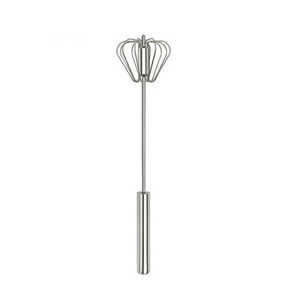 🥄✨ 10 inch Stainless Steel Hand-Push Rotary Whisk – Effortless Mixing in Seconds!
