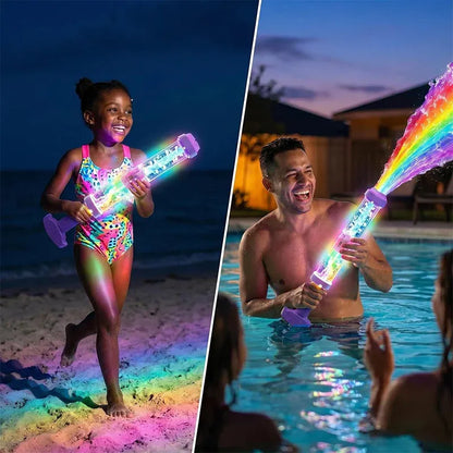 Lanzador de agua LED que brilla en la oscuridad de acción de bombeo