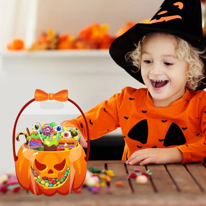 🎃10/30/50 Pcs Halloween Plastic Goodie Bags, Trick or Treat Candy Bags