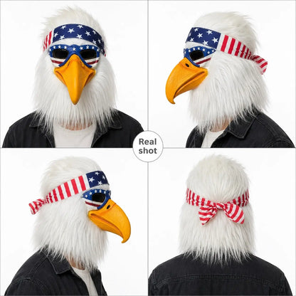 Patriotic Eagle Mask Set with American Flag Bandana