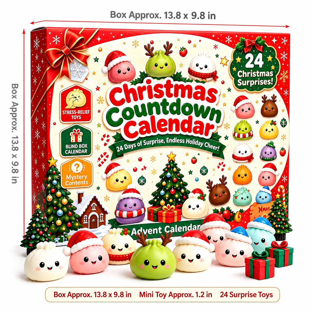 Christmas Squishy Advent Calendar 2026 Countdown Calendar 🎄