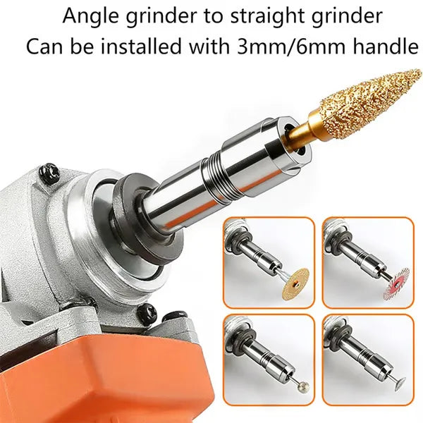 ⚙️Angle Grinder Conversion Kit 🔧 3mm/6mm Dual Collet – 100-type angle grinder Adapter for Carving & Polishing