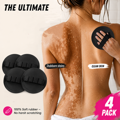 🧽 4-PackSoft🧽 Rubber Shower Scrubber for Gentle Exfoliation & Deep Cleansing