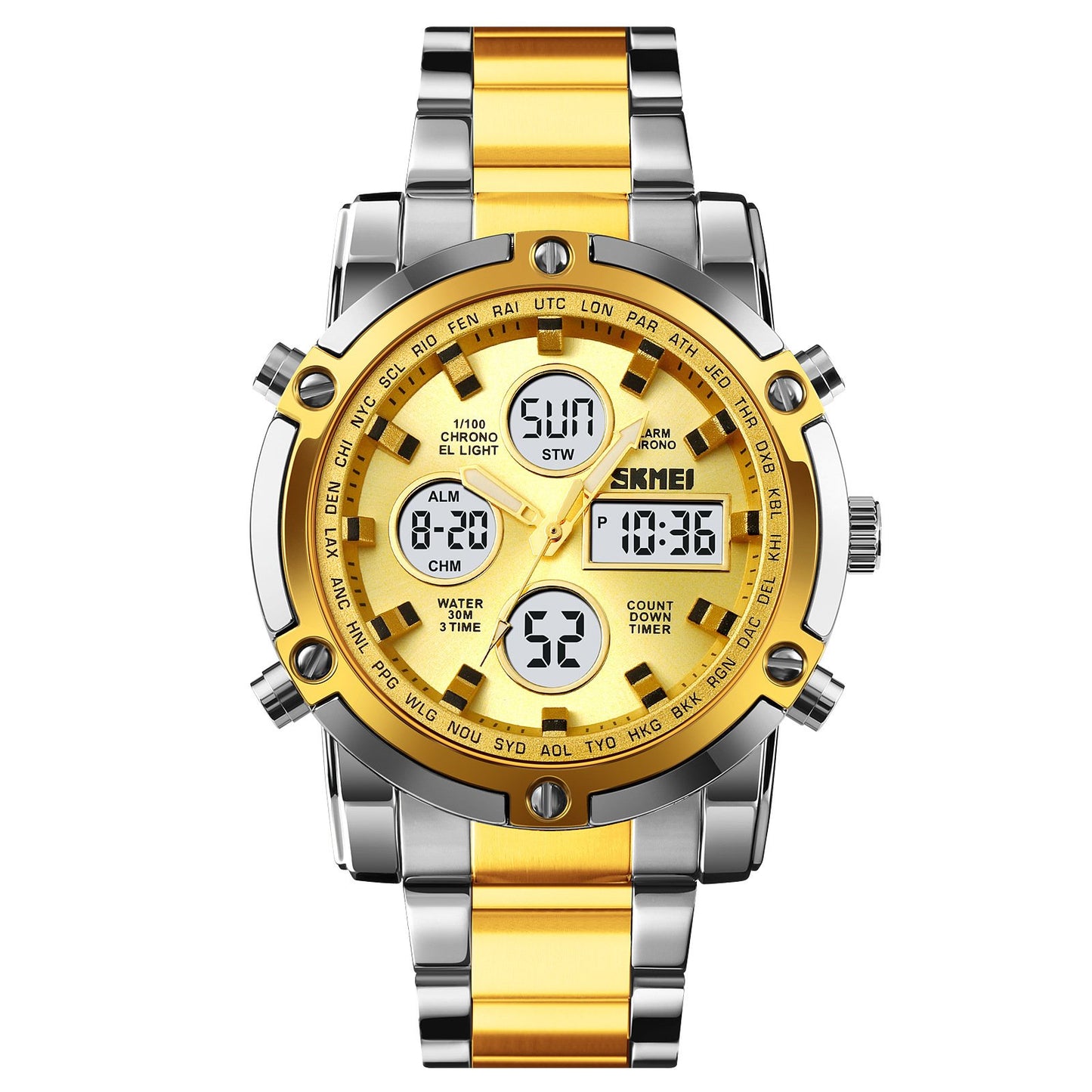 Waterproof Military Watch for Men – Analog-Digital, Stainless Steel & Shock-Resistant 🛡️