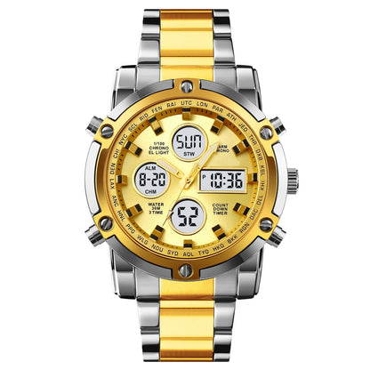 Reloj Militar Impermeable para Hombre – Analógico-Digital, Acero Inoxidable y Resistente a los Golpes 🛡️