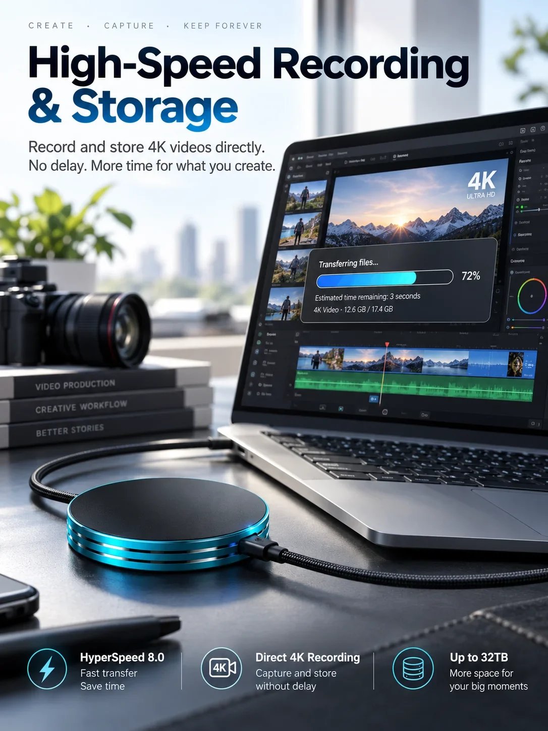 🔥C Magnetic Portable SSD – Anti-Lost External Solid State Drive
