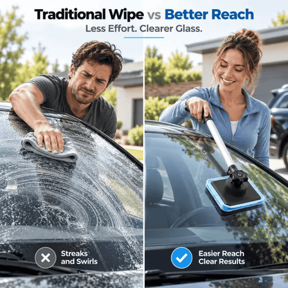 Dual Magnetic Car Windshield Cleaner | Streak-Free Auto Glass Cleaning Kit