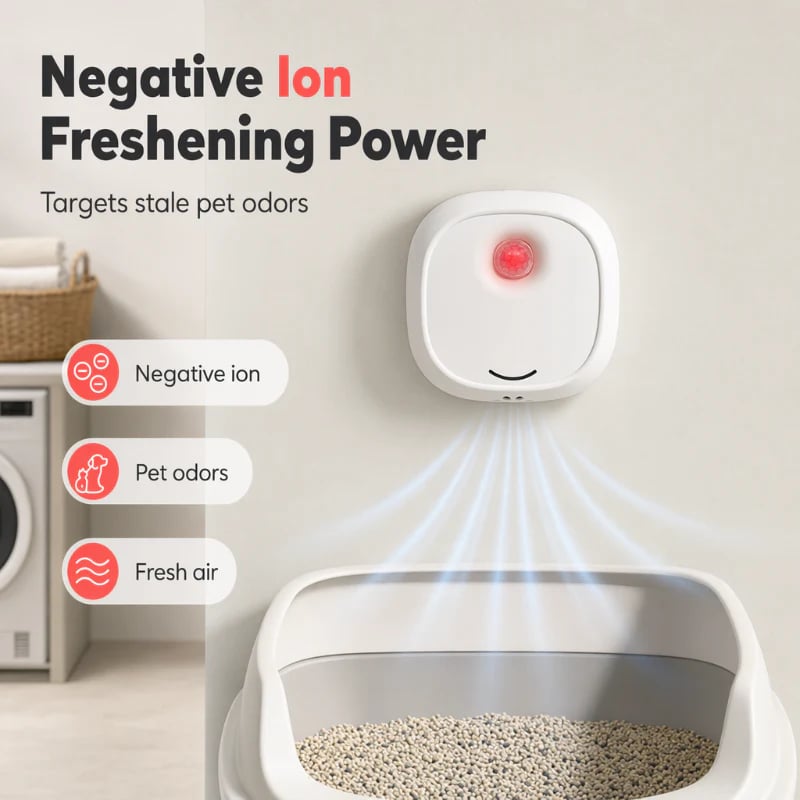 🎉🔥 49% OFF! 🌬️Say goodbye to unpleasant odors with it! Smart Quiet Pet Odor Eliminator