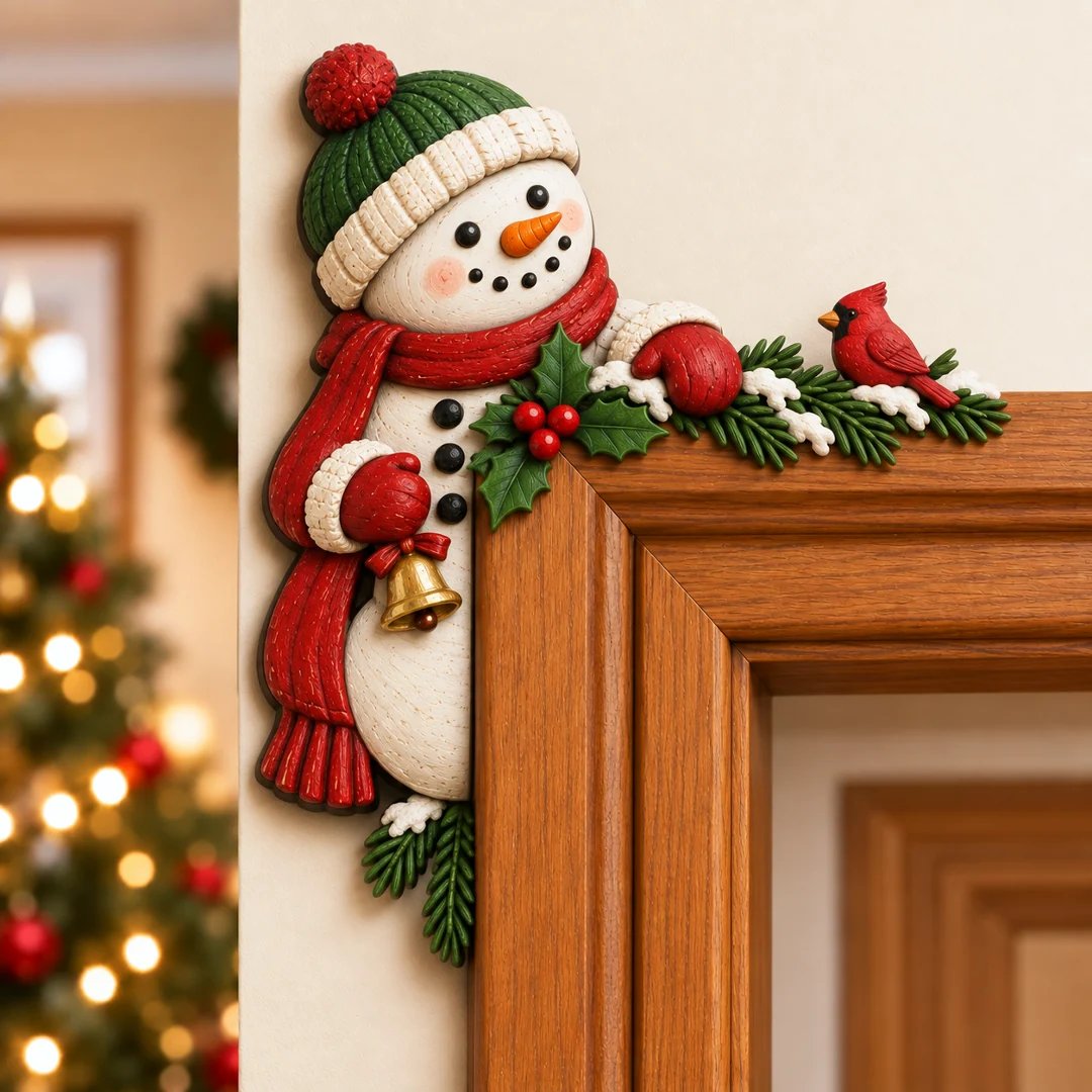 🎅 Christmas Peekaboo Door Frame Corner Decor