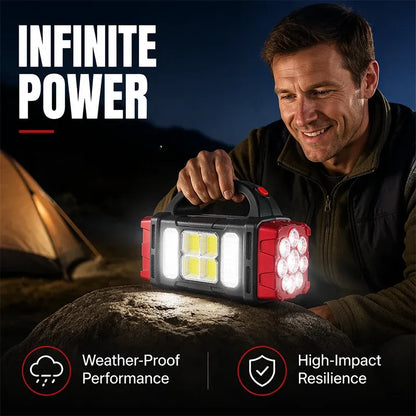 📢📢50% OFF !! ⏰Waterproof, impact-resistant, and bright enough to light up the whole campsite. 🔦Handheld solar flashlight