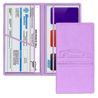 Porta Tarjetas de Registro y Seguro de Coche