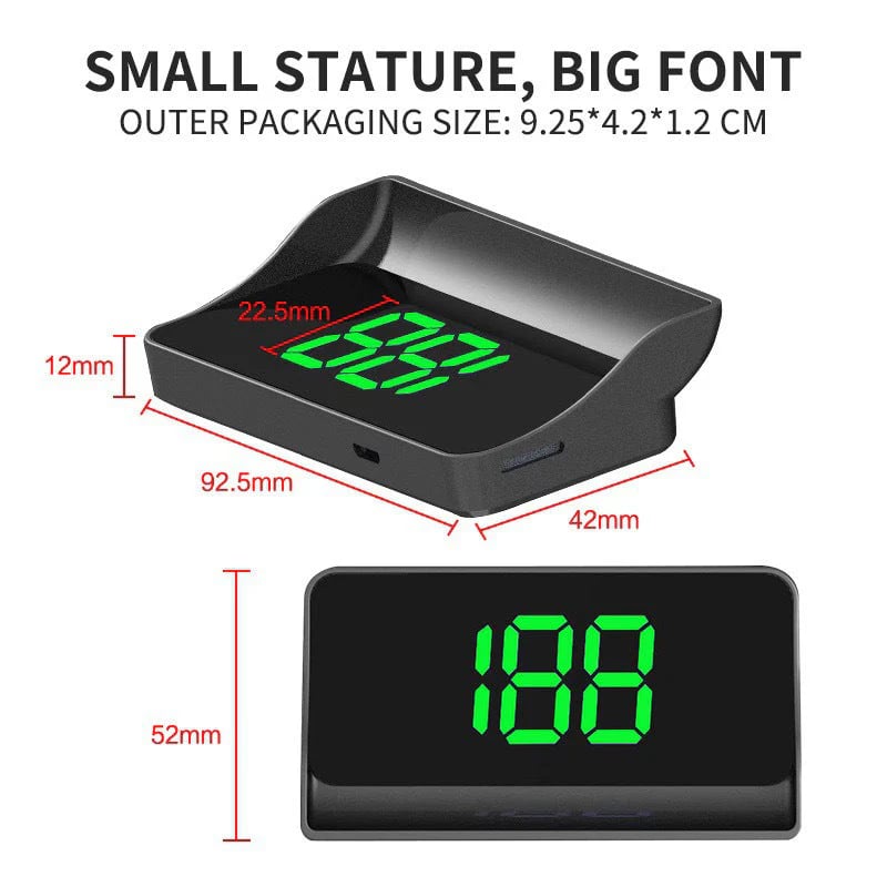 Head-Up Display Speedometer for Cars