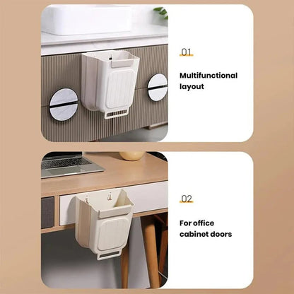 Bote de basura plegable multiusos para colgar en la cocina
