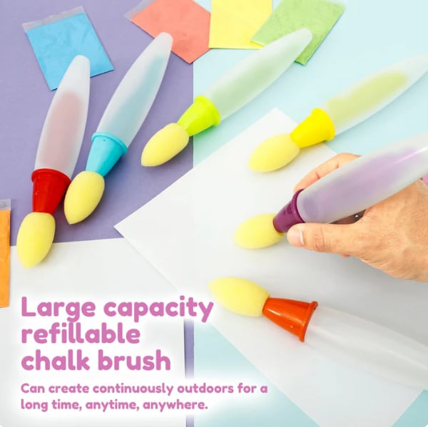 🌈Outdoor Sidewalk Chalk Paint Brush Set | Paint in the Brushes – Just Add Water✨🎨