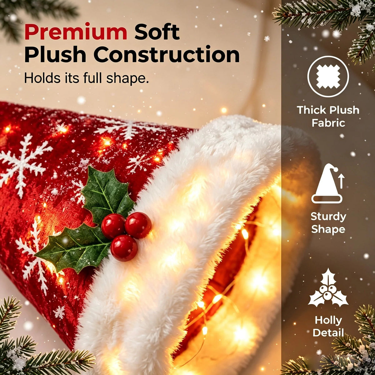 🎅✨Light‐Up Santa Hat Hanging Chandelier Decoration