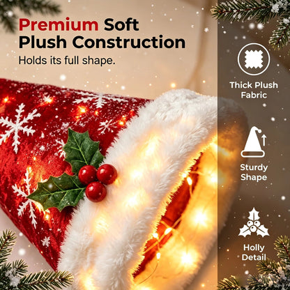 🎅✨Light‐Up Santa Hat Hanging Chandelier Decoration