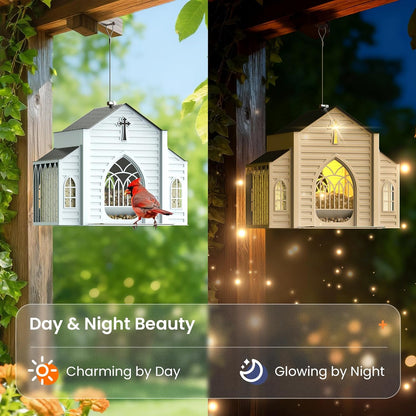 ✝️Last Day 50% OFF-🔥Church-Shaped Solar Bird Feeder🎁