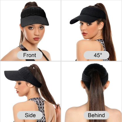 🔥 COMPRA 1 Y LLÉVATE 1 GRATIS - Gorras de visera para mujer con espacio para coleta alta