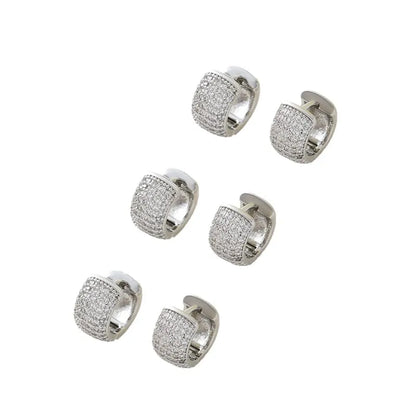 Zircon-Studded Men's Earrings