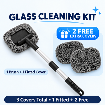 🥳2026 HOT SALE🥳💞50K+ SOLD! 🧲🌀 50% OFF! Dual Magnetic Car Window Cleaner – cleans both sides in one pass, extendable handle & reusable microfiber cloths. Streak-free glass, inside & out! 🚗✨