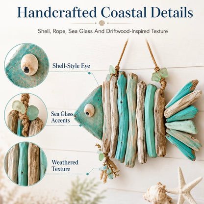 Handcrafted LED Coastal Fish Wall Art