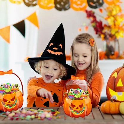 🎃10/30/50 Pcs Halloween Plastic Goodie Bags, Trick or Treat Candy Bags