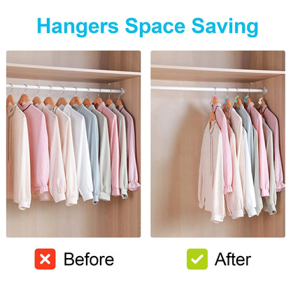 ✨ 100PCS Space-Saving Hanger Hooks – Maximize Your Closet Space in Seconds!