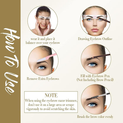 🔥✨Reusable Eyebrow Stencil Shaper Kit (12-pack)