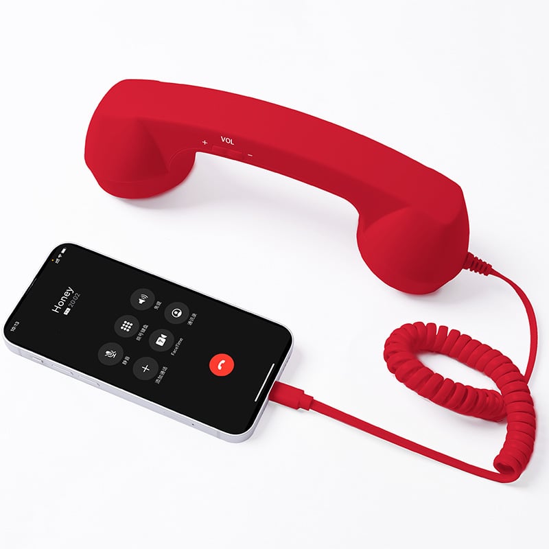 ☎️ Auricular de teléfono retro con interfaz tipo C 📞
