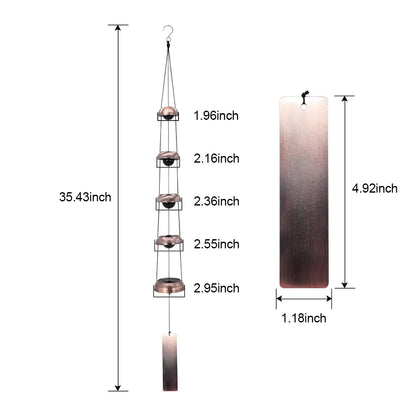 🔔 Quintet Brass Wind Chimes (35-inch)