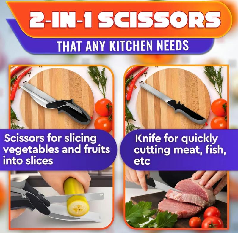 9.6\' Cut Reach Durable 2-in-1 Kitchenware Heavy-Duty Scissors
