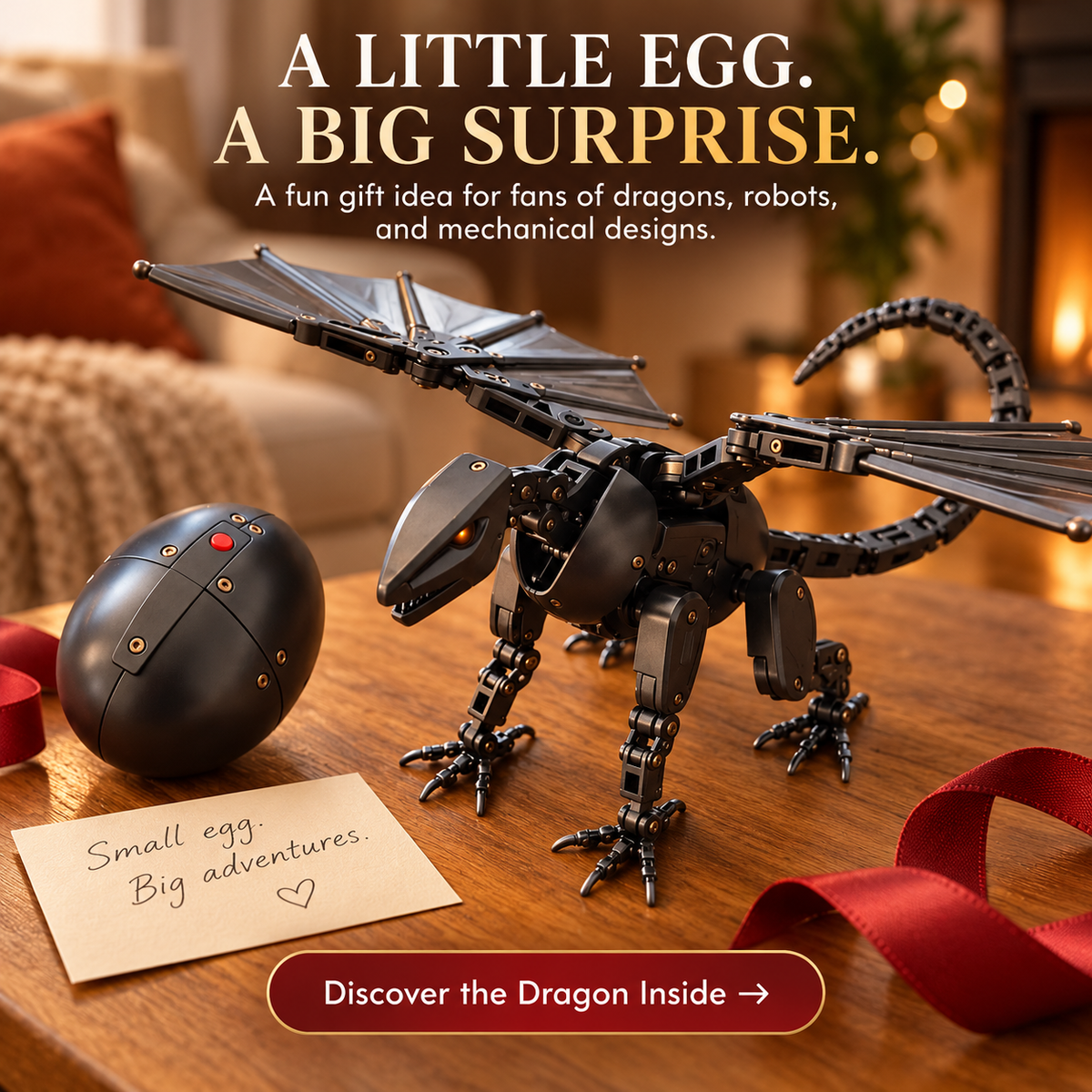 🥚🐉Egg to Dragon Transforming Mechanical Toy