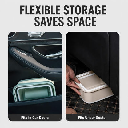 🚗Collapsible Car Trash Can with Hidden Trash Bag Storage