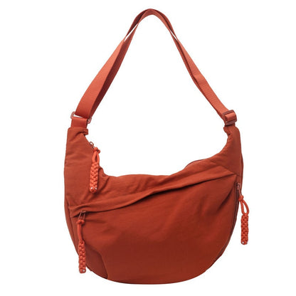 🏆5k sold this week!👜Women's Fashion Plain Color Nylon Crossbody Hobo Bag