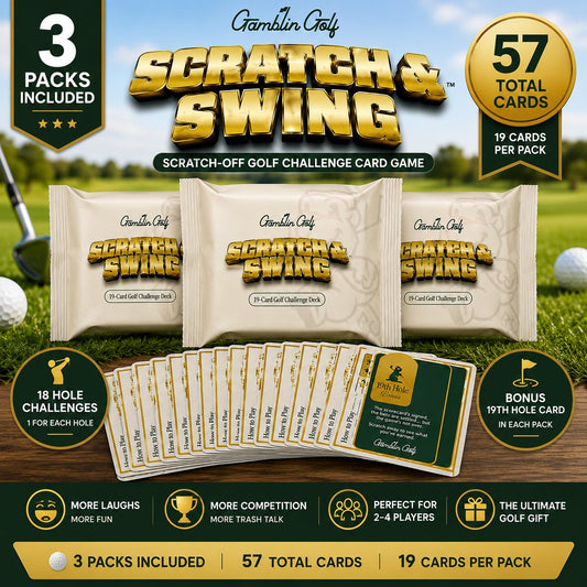🏌🎁 Scratch-Off Golf Challenge Card Game | 3 Packs Included (57 Total Cards)