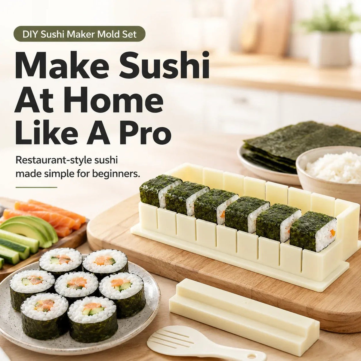🍣Sushi Maker Mold – Perfect Homemade Rolls Made Easy
