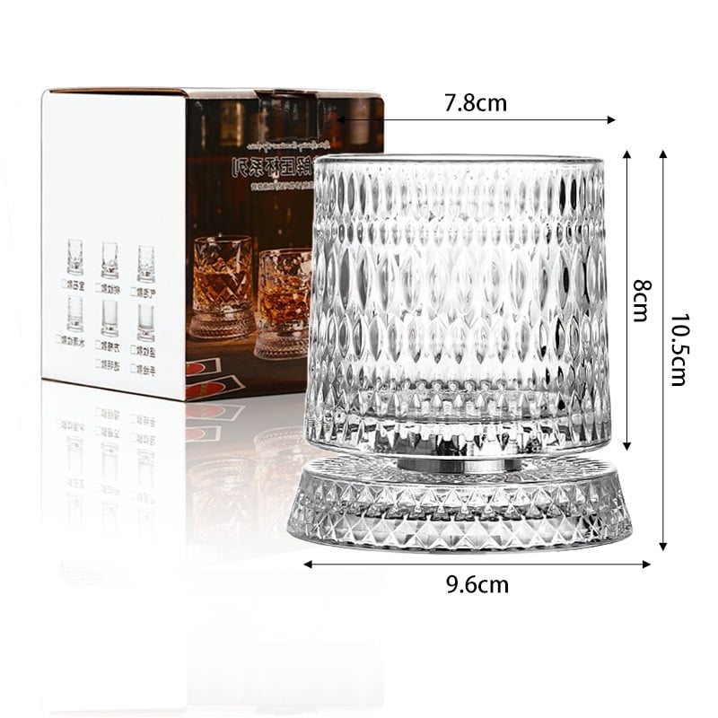 Luxury 360° Spinning Crystal Glass, elegant European-style bar supplies and gifts.